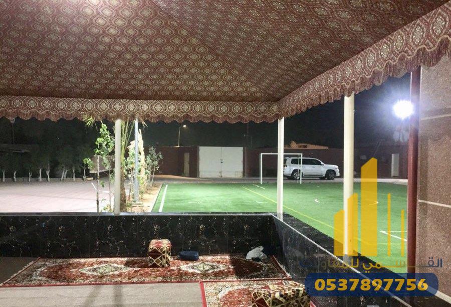 استراحات الرياض بين الخرسانة والإبداع مع القاسمي للمقاولات