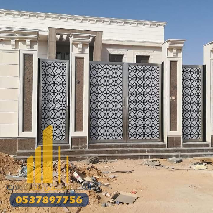 أبواب حديد ليزر ومودرن بجدة 2026 | شركة القاسمي للمقاولات والحديد المشغول